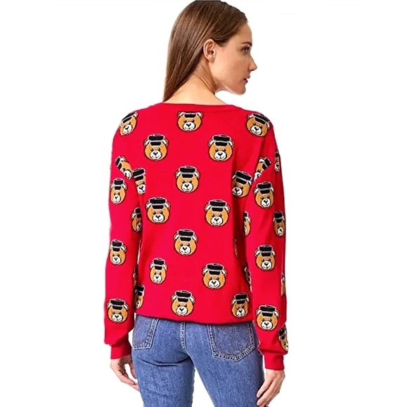 Mochino Couture x Jeremy Scott Teddy Bear Policeman Intarsia Jumper Knit… - Picture 12 of 14